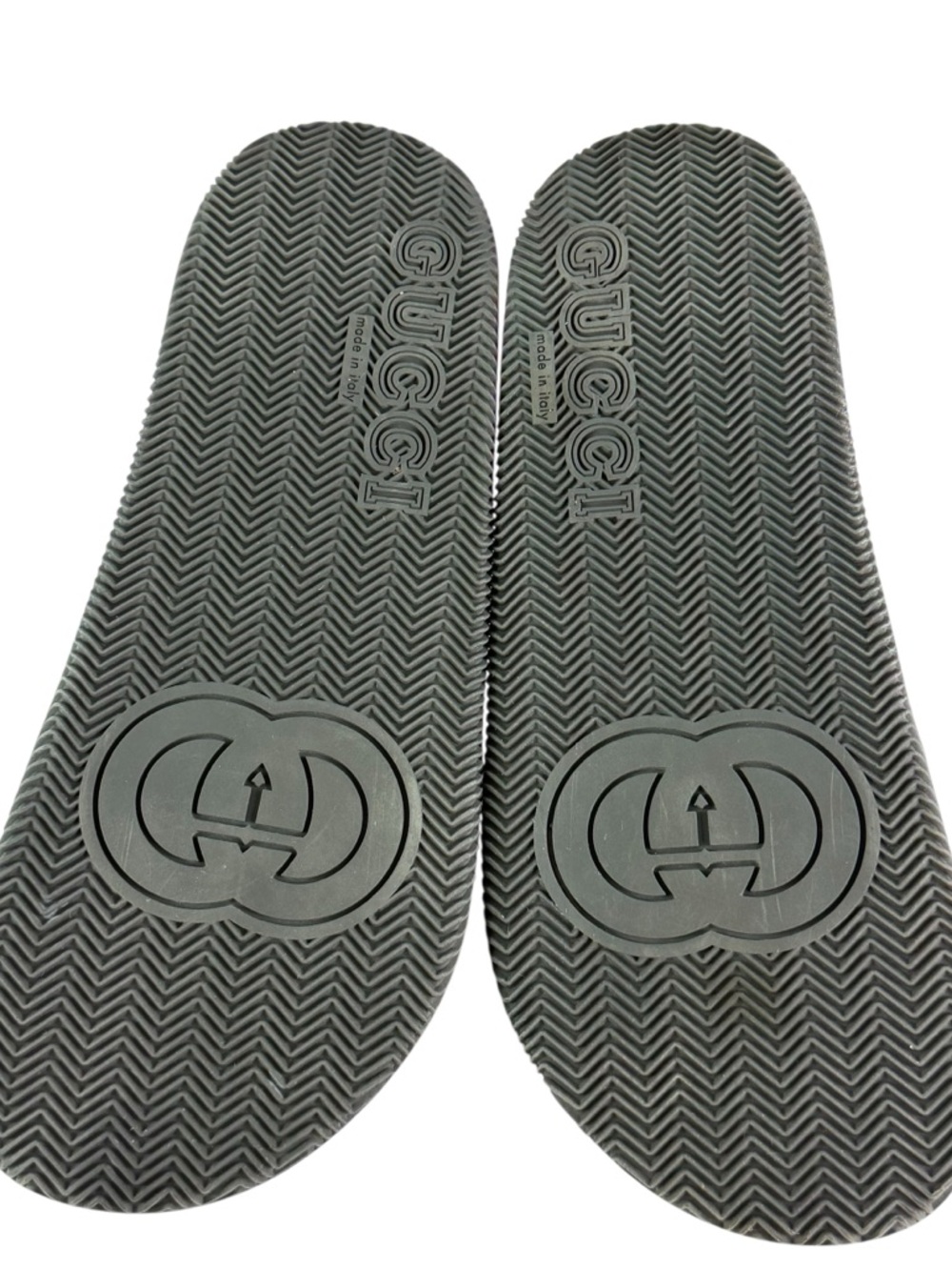 GUCCI 630326 Rubber Web Crisscross Slide Stripe Men's Sandal 9 - 9.5 US - Picture 9 of 12
